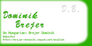 dominik brejer business card